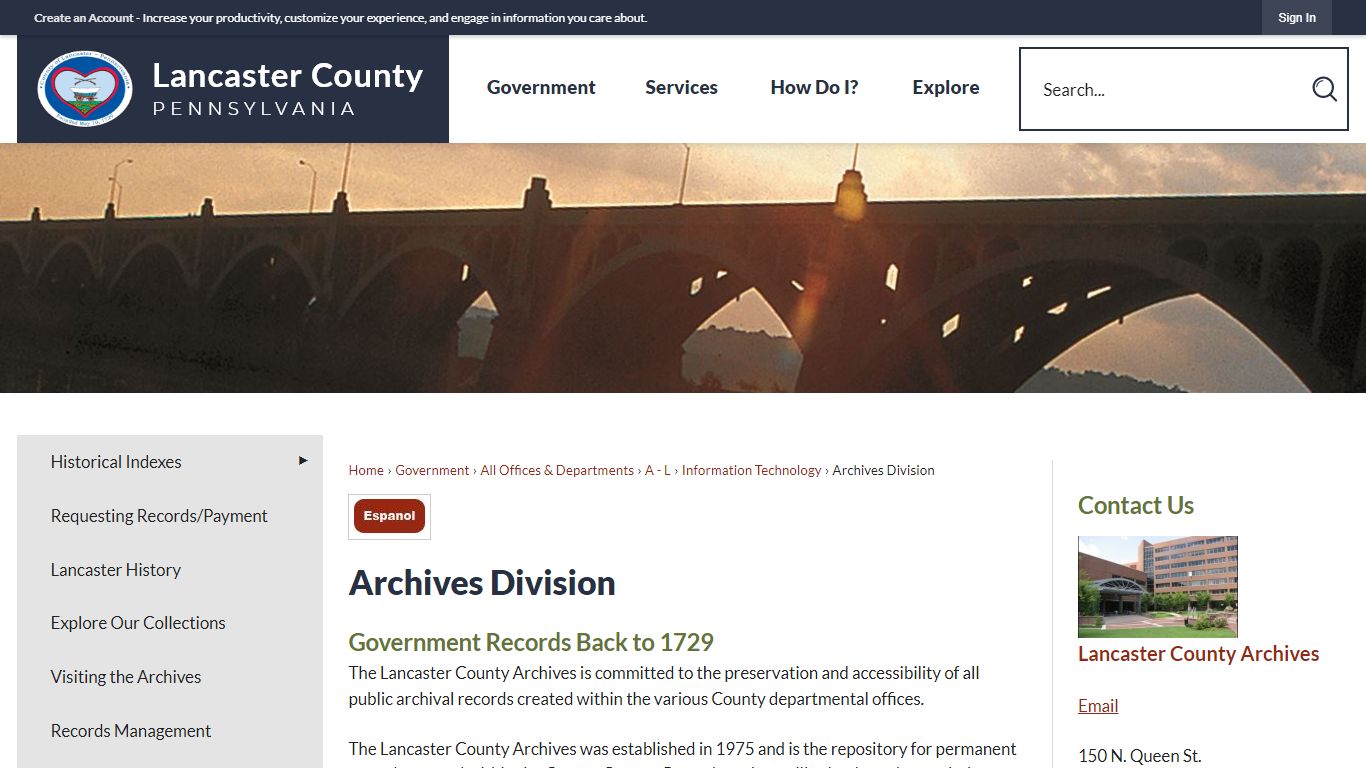 Archives Division | Lancaster County, PA - Official Website